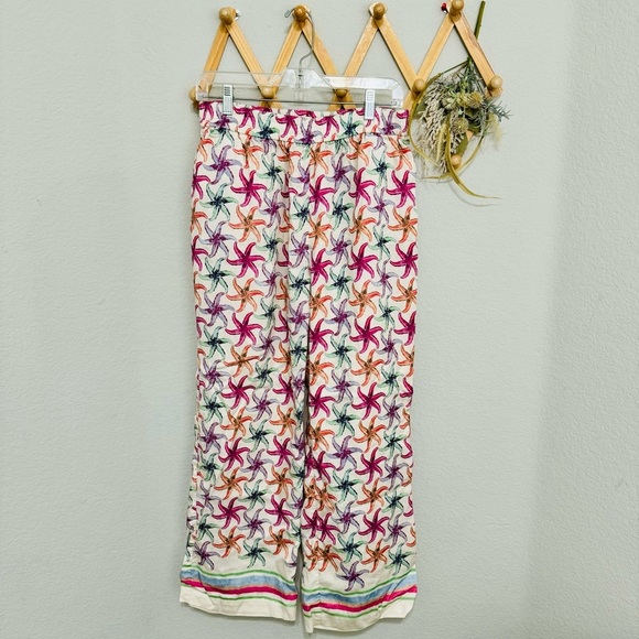 Scotch & Soda Gia Starfish Print Colorful Trouser Pull On Pants Size XL - Picture 4 of 13